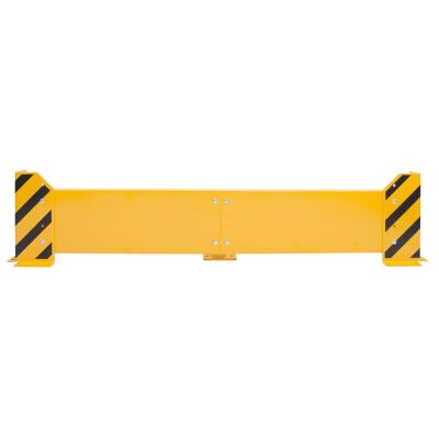 Rammschutzwand für Doppelregale, 400 x (800+200+800) mm (H x B), gelb/schwarz