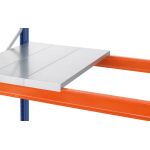 Stahlpaneel für Palettenregal, 40 x 300 x 800 mm, aufgelegt, s = 1,25, Tragkraft 300 kg/Paneel, verzinkt (nicht zur Lagerung von Paletten geeignet)