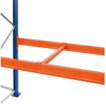 Tiefenauflage für Spanplatte 38 mm, versenkt, für Holmtiefe 50 mm, 1100 mm, RAL 2004