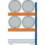Anbauregal, Fassregal, 2000 x 1350 x 800 mm (HxBxT),...