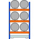 Grundregal, Fassregal, 2500 x 1350 x 800 mm (HxBxT),...