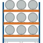 Grundregal, Fassregal, 2500 x 2225 x 800 mm (HxBxT),...