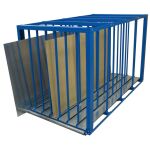 Blechlager-Box, 1250 x 1100 x 2000 mm (HxBxT), RAL 5010...