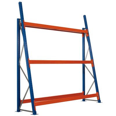 Grundregal Profillager-Regal 3000 x 2700 x 700 mm (HxBxT), blau/verzinkt/RAL 2004, 3 Ebenen