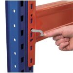 Palettenregal-Holmpaar 950 mm, LNS-DUO 80x50x1,5 mm, Belastbarkeit 2.595 kg / Holmpaar, orange