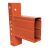 Palettenregal-Holmpaar 1.825 mm, LNS-DUO 110x50x1,5 mm, Belastbarkeit 3.143 kg / Holmpaar, orange