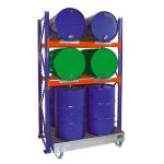 GR, Fassregal, 2500 x 1350 x 800 mm, blau/verzinkt/RAL...