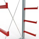 K 3000 Komplettregal, einseitig, 2500 x 1300 x 600 mm, RAL 7001 / RAL 3000, 5 Lagerebenen