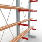 K 3000 Komplettregal, einseitig, 2500 x 2600 x 400 mm, RAL 7001 / RAL 3000, 5 Lagerebenen