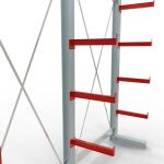 K 3000 Komplettregal, einseitig, 2500 x 2600 x 500 mm, RAL 7001 / RAL 3000, 5 Lagerebenen