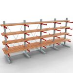 K 3000 Komplettregal, doppelseitig, 2500 x 5200 x 600 mm,...