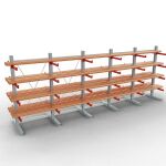 K 3000 Komplettregal, doppelseitig, 2500 x 6500 x 600 mm,...