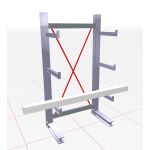 K 3000, Kreuzstrebe 750 mm für Ständerhöhe bis 2500 mm, inkl. Spannschlösser und Schrauben, verzinkt