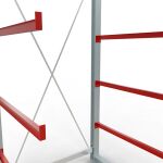 K 6000 Komplettregal, einseitig, 3000 x 1500 x 1250 mm, RAL 7001 / RAL 3000, 5 Lagerebenen