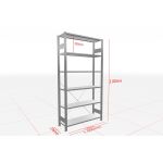 MULTIplus-Pack Fachbodenregal 1 Feld 6 Ebenen 300 mm