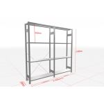 MULTIplus-Pack Fachbodenregal 2 Felder 4 Ebenen 300 mm