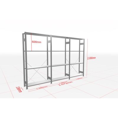 MULTIplus-Pack Fachbodenregal 3 Felder 4 Ebenen 300 mm