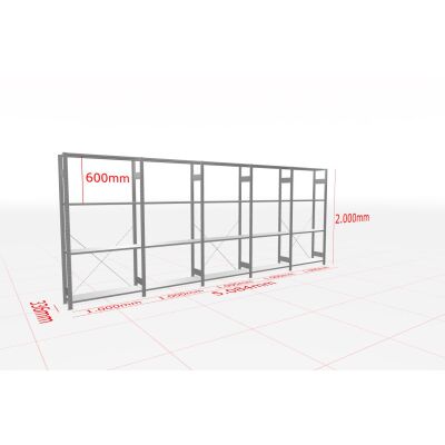 MULTIplus-Pack Fachbodenregal 5 Felder 4 Ebenen 300 mm