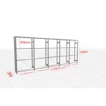 MULTIplus-Pack Fachbodenregal 5 Felder 4 Ebenen 300 mm