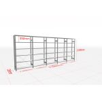 MULTIplus-Pack Fachbodenregal 5 Felder 6 Ebenen 300 mm