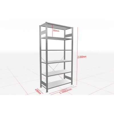 MULTIplus-Pack Fachbodenregal 1 Feld 6 Ebenen 400 mm