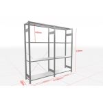 MULTIplus-Pack Fachbodenregal 2 Felder 4 Ebenen 400 mm