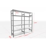 MULTIplus-Pack Fachbodenregal 2 Felder 6 Ebenen 400 mm