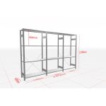 MULTIplus-Pack Fachbodenregal 3 Felder 4 Ebenen 400 mm