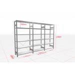 MULTIplus-Pack Fachbodenregal 3 Felder 6 Ebenen 400 mm