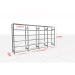 MULTIplus-Pack Fachbodenregal 4 Felder 6 Ebenen 400 mm