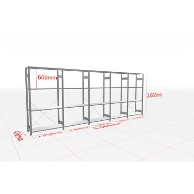 MULTIplus-Pack Fachbodenregal 5 Felder 4 Ebenen 400 mm