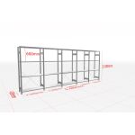 MULTIplus-Pack Fachbodenregal 5 Felder 4 Ebenen 400 mm