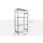 MULTIplus-Pack Fachbodenregal 1 Feld 4 Ebenen 500 mm