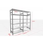 MULTIplus-Pack Fachbodenregal 2 Felder 6 Ebenen 500 mm