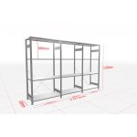 MULTIplus-Pack Fachbodenregal 3 Felder 4 Ebenen 500 mm