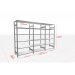 MULTIplus-Pack Fachbodenregal 3 Felder 6 Ebenen 500 mm