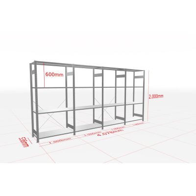 MULTIplus-Pack Fachbodenregal 4 Felder 4 Ebenen 500 mm