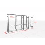 MULTIplus-Pack Fachbodenregal 4 Felder 4 Ebenen 500 mm