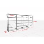 MULTIplus-Pack Fachbodenregal 4 Felder 6 Ebenen 500 mm