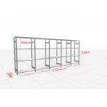 MULTIplus-Pack Fachbodenregal 5 Felder 4 Ebenen 500 mm